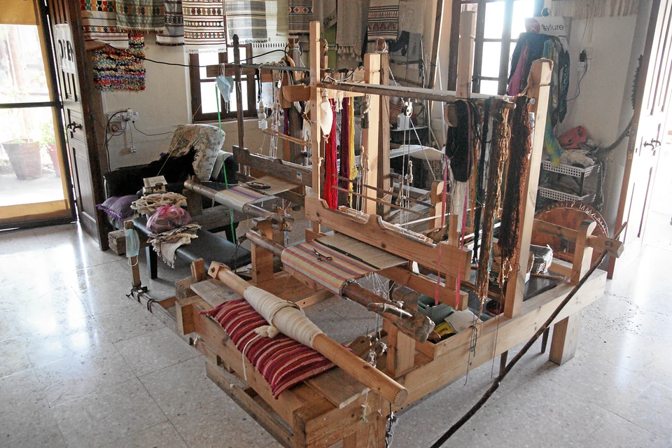 Vävstol i Fytis vävmuseum.
