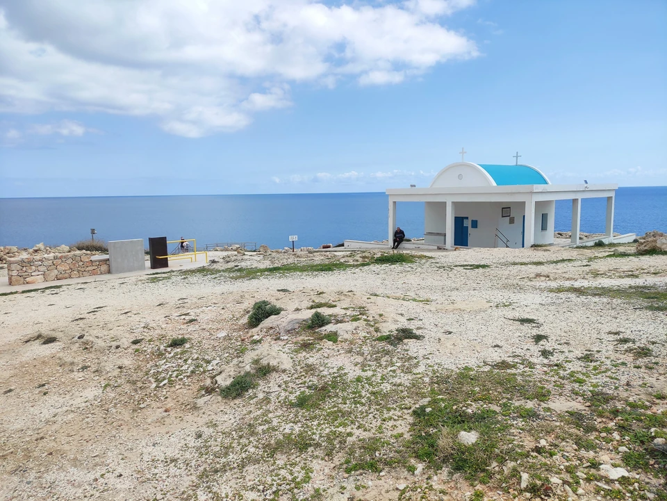 Agioi Anargyroi-kapellet vid Cape Greco.