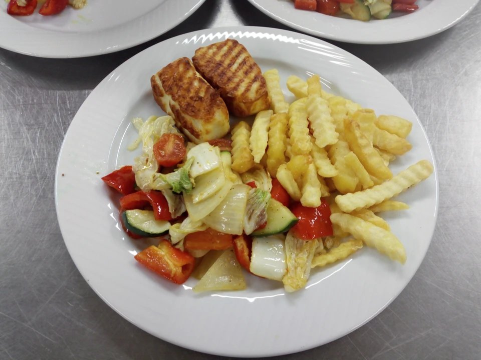 Grillad halloumi, fotograferad i Tjeckien