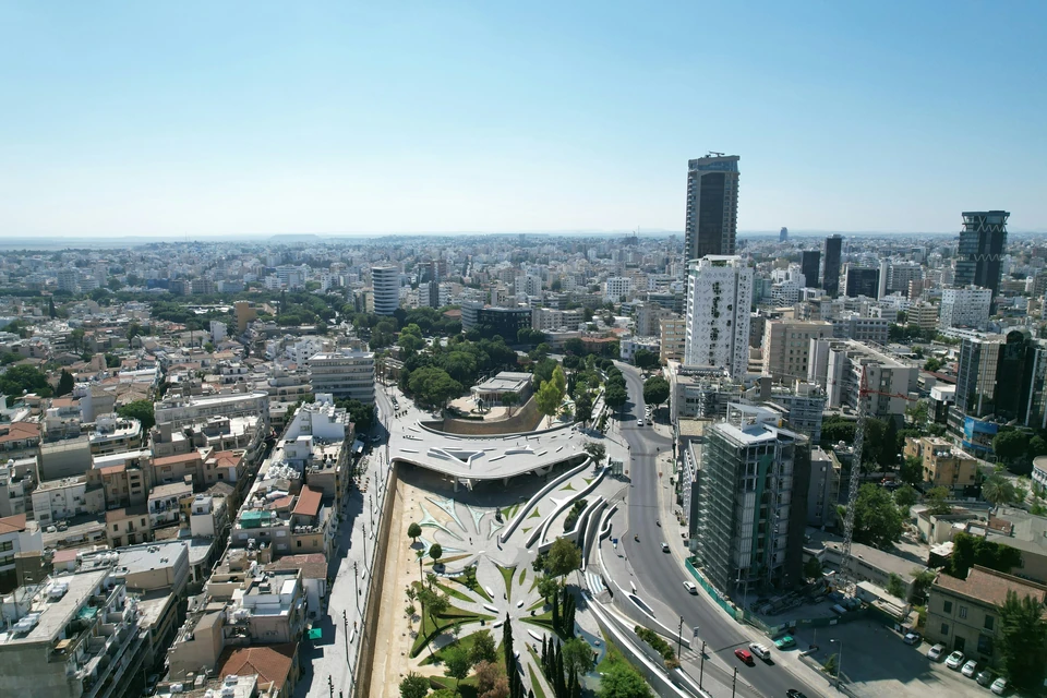 Eleftheriatorget i Nicosia sett ovanifrån
